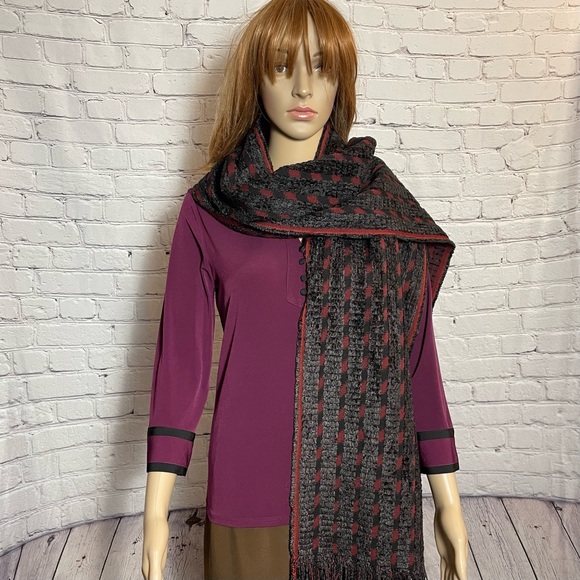 Yacan Backstrap Loom Cotton Rayon Scarf Hand Made in Guatemala - Picture 3 of 10